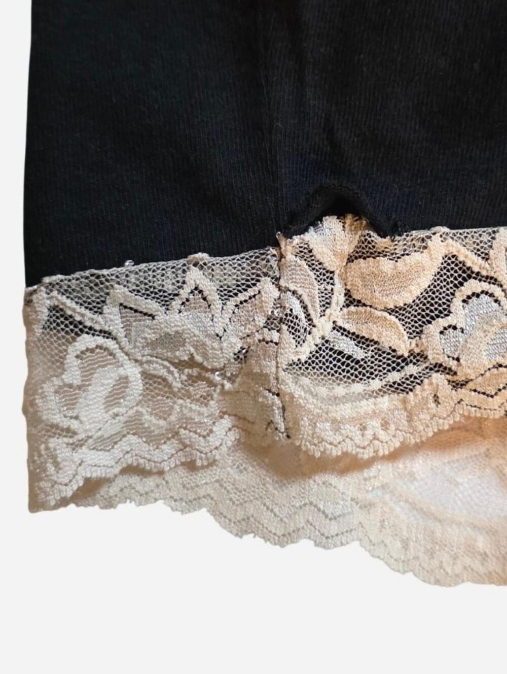 VINTAGE Bride of Frankenstein Midi Skirt w/Cream Lace Trim & Pink Waistband - Picture 8 of 9